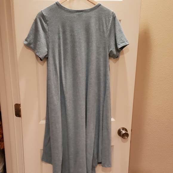 Lularoe Casual Dress Size Large (light blue)‎ - Picture 4 of 4